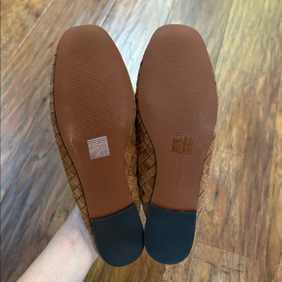 Madewell The Greta Woven Suede Ballet Flat Mule Warm Hickory Size 5.5 - Picture 9 of 10